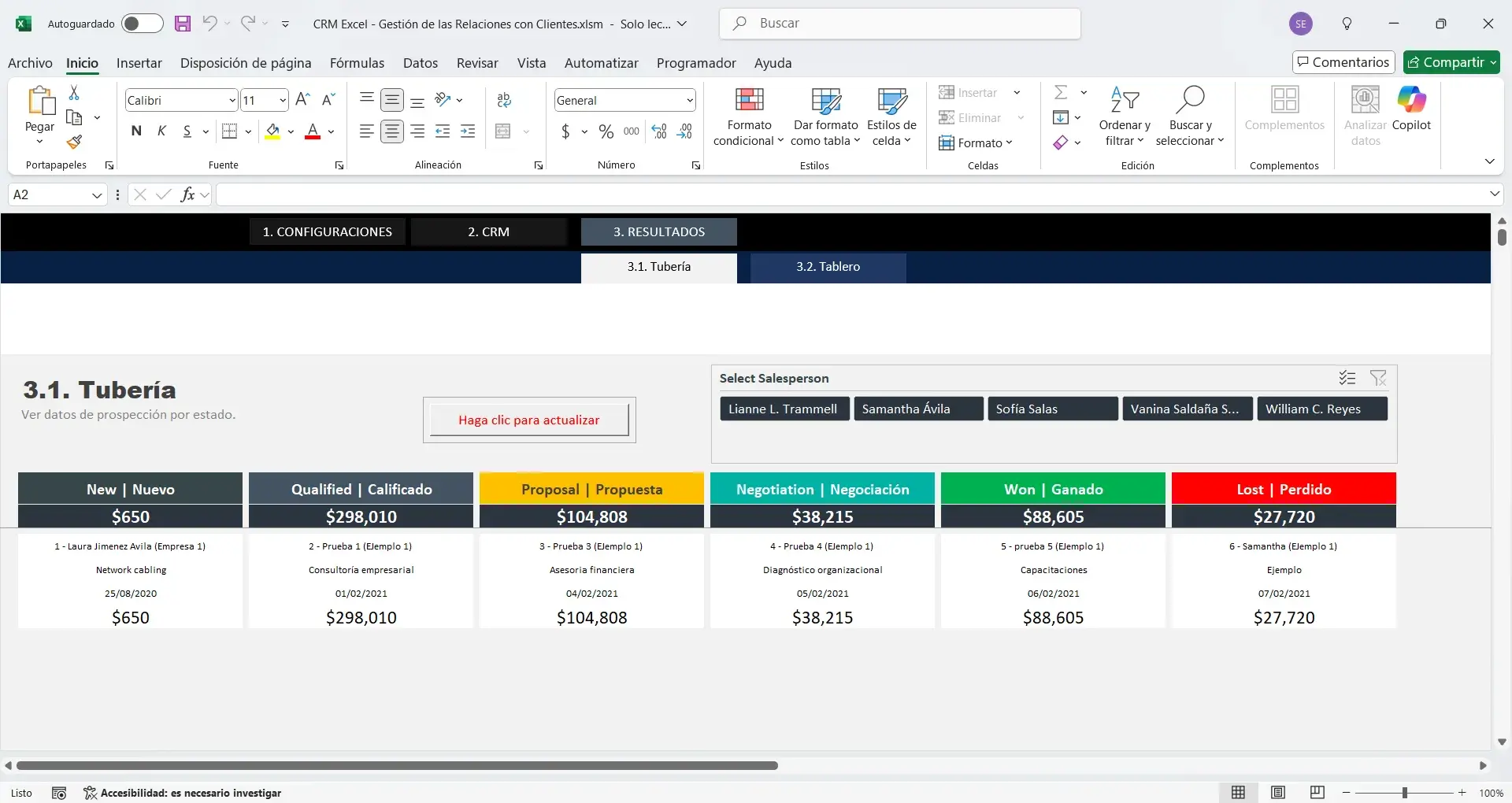 crm en excel 1