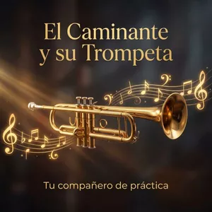 Ilustración trompeta - El Caminante y su Trompeta - Laura Apps.